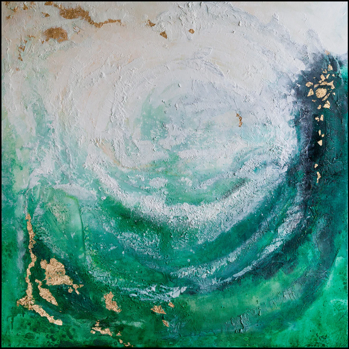Emerald Island, obraz Kamili Zduńczyk, 90 × 90 cm