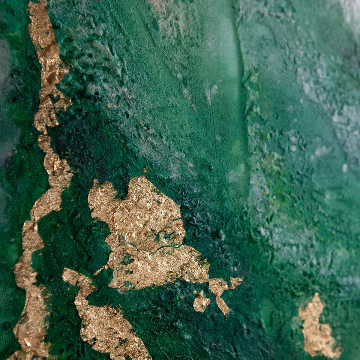 Faktura obrazu Emerald Island z bliska
