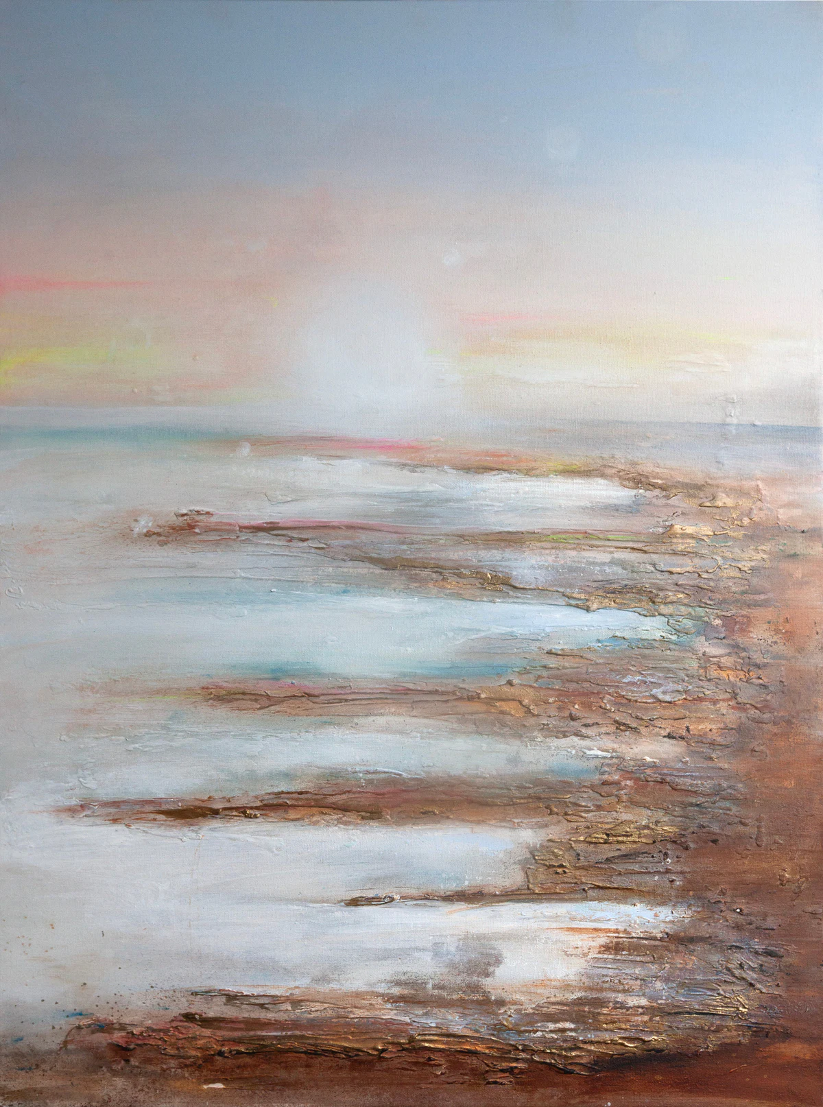 Golden Shore, obraz Kamili Zduńczyk, 78 × 58 cm