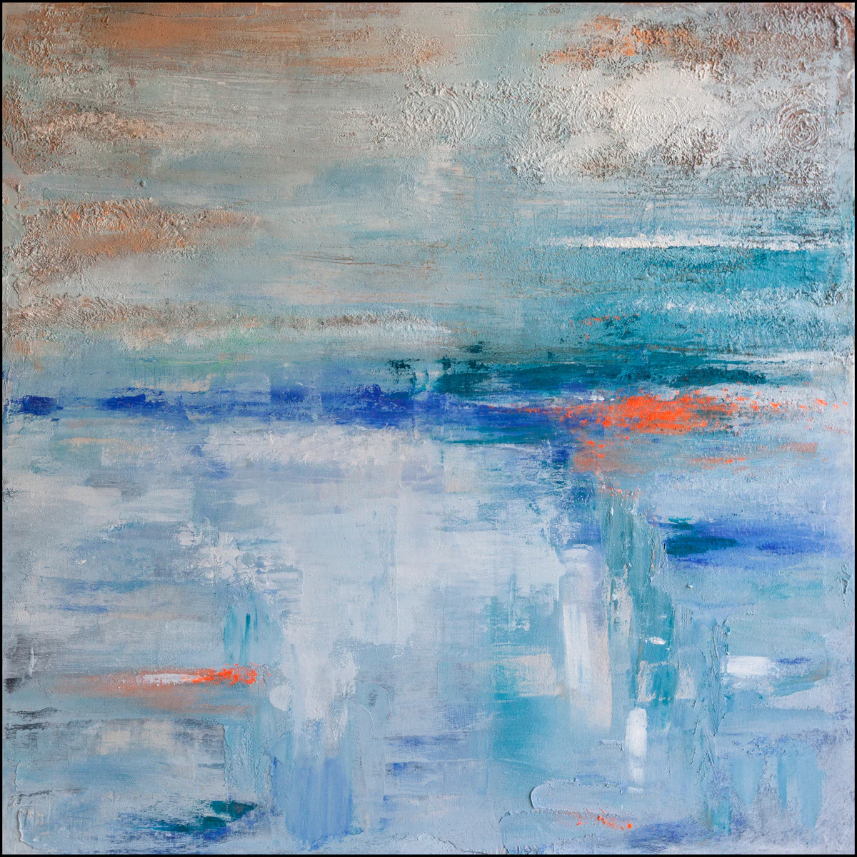 Into The Blue, obraz Kamili Zduńczyk, 90 × 90 cm