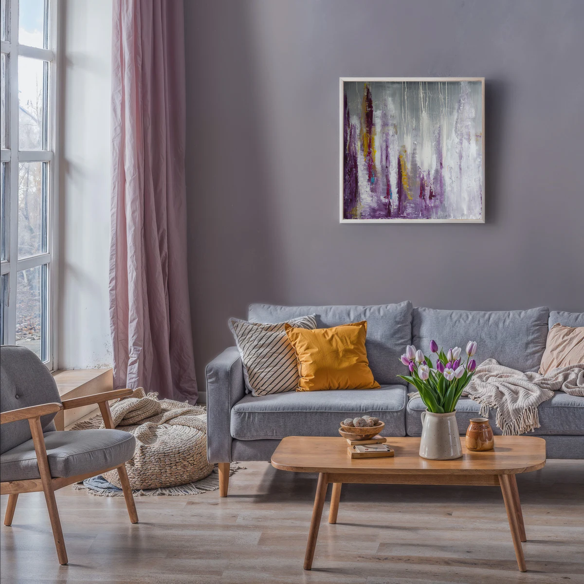 Obraz Lavender Lullaby Kamili Zduńczyk na ścianie we wnętrzu
