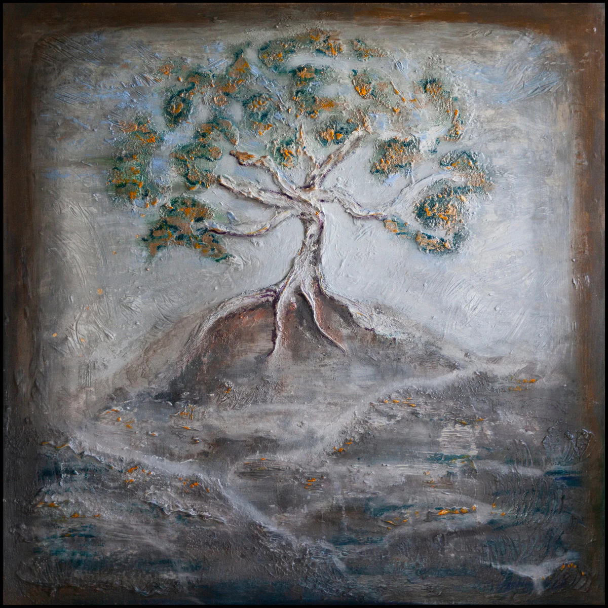 Stories will be told, obraz Kamili Zduńczyk, 100 × 100 cm
