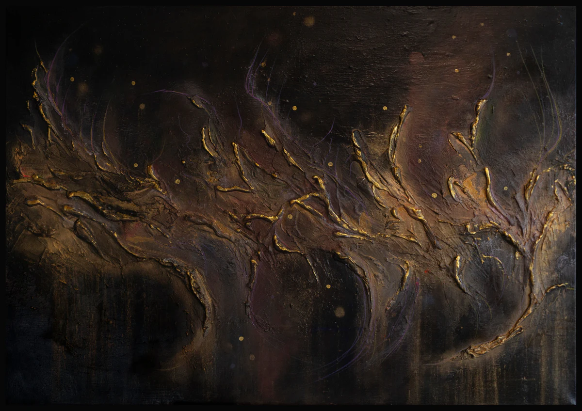 When The Night Turns To Gold, obraz Kamili Zduńczyk, 70 × 100 cm